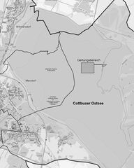 Geltungsbereich Bebauungsplan "Schwimmende Photovoltaikanlage Cottbuser Ostsee" sowie der 8. &Auml;nderung des Fl&auml;chennutzungsplanes