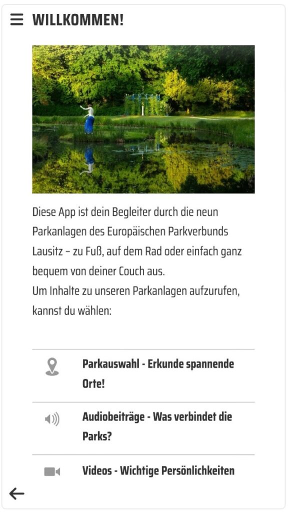 Grüne Paradiese der Lausitz mit der Park-App individuell erkunden