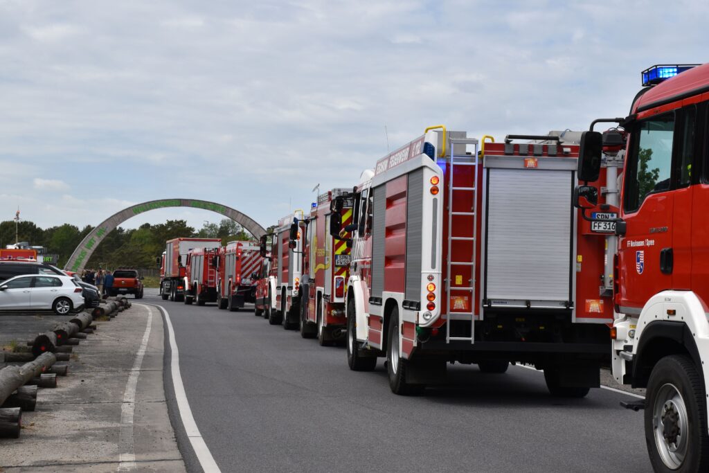 Eintreffen der Kolonne SPN am Tropical Islands
