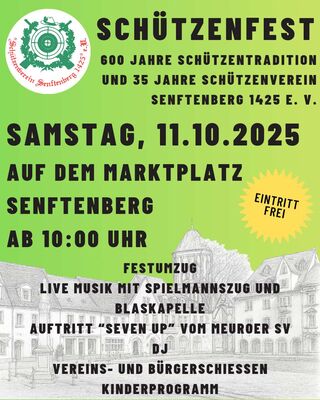 Schützenfest 600 Jahre Tradition und 35 Jahre Schützenverein Senftenberg 1425 e.V.