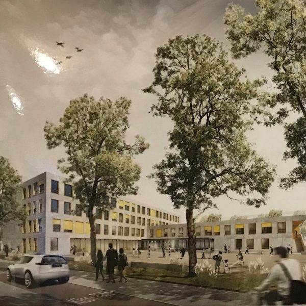 84c316c283eb3526a172e3536f742dda5febca0b571257c7c93bd7586b0846f0.jpg#Ausstellung zum Schulstandort Hallenser Straße, #Hallenser Straße, #Rathaus Neumarkt 5, Foyer, #Schule, #Schulneubau